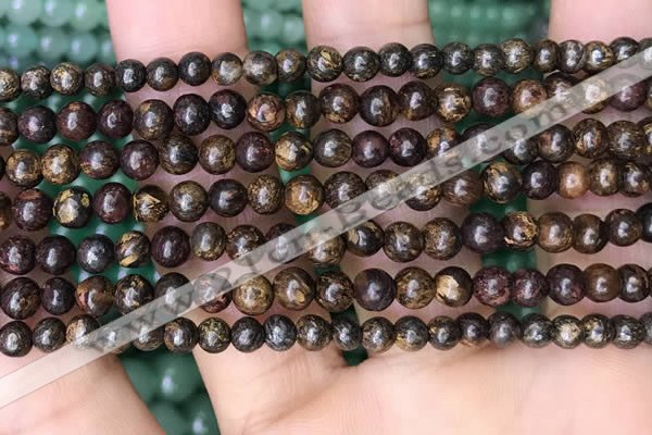 CBZ618 15.5 inches 4mm round bronzite beads wholesale