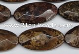 CBZ81 15.5 inches 15*30mm faceted oval bronzite gemstone beads