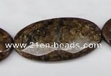 CBZ82 15.5 inches 20*40mm faceted oval bronzite gemstone beads