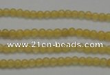 CCA01 15.5 inches 3mm round yellow calcite gemstone beads wholesale