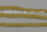 CCA02 15.5 inches 4mm round yellow calcite gemstone beads wholesale