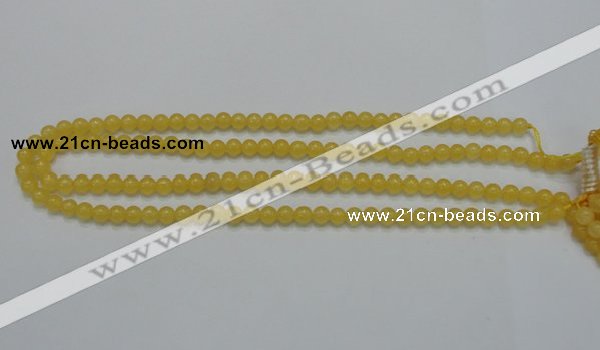 CCA03 15.5 inches 6mm round yellow calcite gemstone beads wholesale