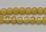 CCA04 15.5 inches 8mm round yellow calcite gemstone beads wholesale