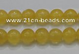 CCA05 15.5 inches 10mm round yellow calcite gemstone beads wholesale