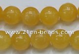 CCA07 15.5 inches 14mm round yellow calcite gemstone beads wholesale