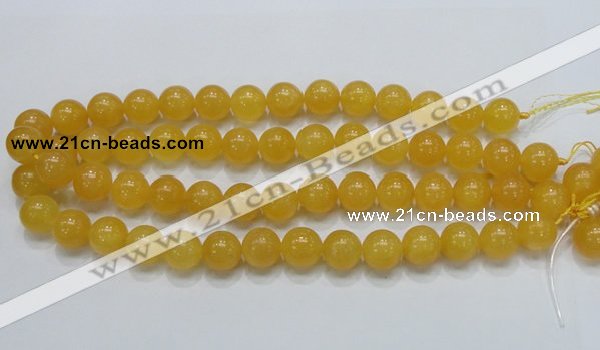 CCA07 15.5 inches 14mm round yellow calcite gemstone beads wholesale