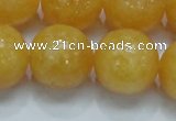 CCA08 15.5 inches 20mm round yellow calcite gemstone beads wholesale