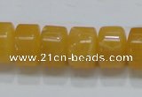 CCA09 15.5 inches 10*16mm wheel-shaped yellow calcite gemstone beads