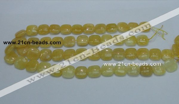 CCA12 15.5 inches 16*16mm square yellow calcite gemstone beads