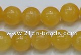 CCA15 15.5 inches 16mm round yellow calcite gemstone beads wholesale