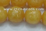 CCA16 15.5 inches 18mm round yellow calcite gemstone beads wholesale