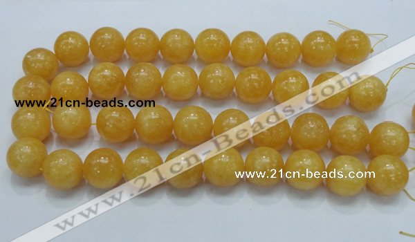 CCA16 15.5 inches 18mm round yellow calcite gemstone beads wholesale