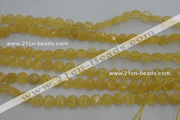 CCA28 15.5 inches 8mm flat round calcite gemstone beads wholesale