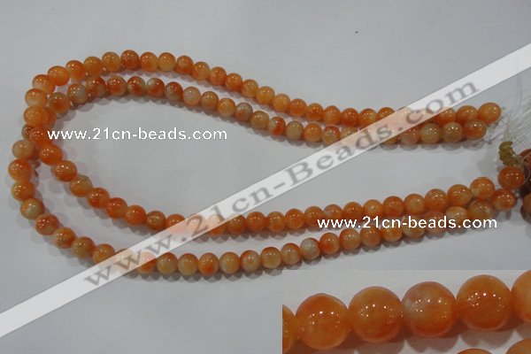 CCA302 15.5 inches 8mm round orange calcite gemstone beads wholesale