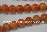 CCA303 15.5 inches 10mm round orange calcite gemstone beads wholesale