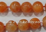 CCA304 15.5 inches 12mm round orange calcite gemstone beads wholesale