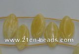 CCA31 Top-drilled 10*20mm marquise calcite gemstone beads wholesale