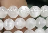 CCA361 15.5 inches 6mm round white calcite gemstone beads