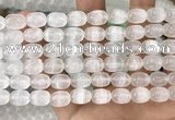 CCA379 15.5 inches 8*10mm rice white calcite gemstone beads