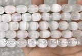 CCA380 15.5 inches 10*12mm rice white calcite gemstone beads