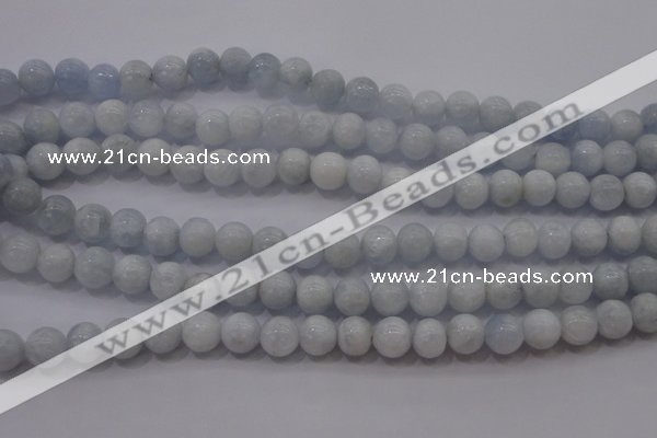 CCA402 15.5 inches 8mm round blue calcite beads wholesale