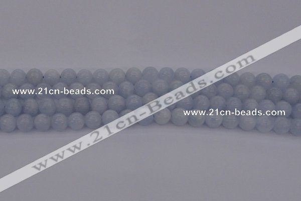 CCA406 15.5 inches 8mm round blue calcite gemstone beads