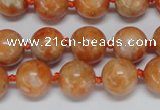 CCA453 15.5 inches 10mm round orange calcite gemstone beads