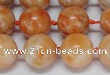 CCA455 15.5 inches 14mm round orange calcite gemstone beads