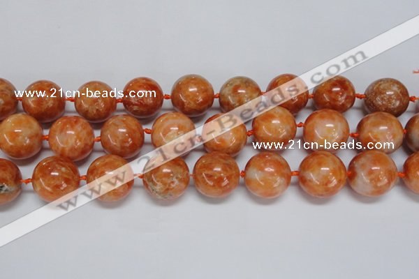 CCA458 15.5 inches 20mm round orange calcite gemstone beads