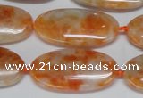 CCA485 15.5 inches 15*30mm oval orange calcite gemstone beads