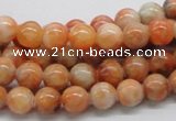 CCA51 15.5 inches 8mm round orange calcite gemstone beads wholesale