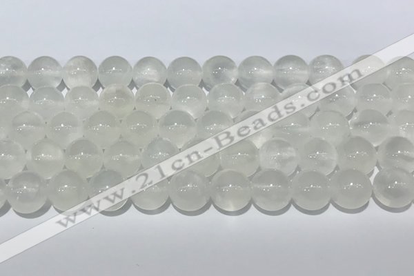 CCA512 15.5 inches 10mm round white calcite gemstone beads