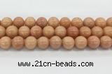 CCA518 15.5 inches 14mm round peach calcite gemstone beads wholesale