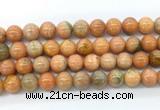 CCA554 15.5 inches 12mm round peach calcite gemstone beads