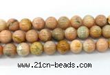 CCA555 15.5 inches 14mm round peach calcite gemstone beads