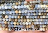 CCA560 15 inches 4mm round blue calcite beads wholesale
