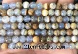 CCA561 15 inches 6mm round blue calcite beads wholesale