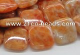 CCA57 15.5 inches 16*16mm square orange calcite gemstone beads