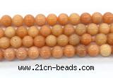CCA573 15 inches 12mm round peach calcite gemstone beads