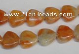 CCA69 15.5 inches 12*12mm triangle orange calcite gemstone beads