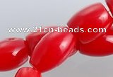 CCB03 15.5 inches 6*8mm drum shape red coral beads Wholesale