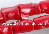 CCB06 15.5 inches 15*20mm irregular red coral beads Wholesale