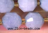 CCB1001 15 inches 9*10mm faceted aquamarine beads