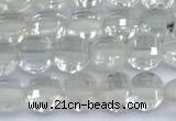 CCB1130 15 inches 4mm faceted coin gemstone beads