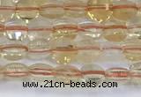 CCB1139 15 inches 4mm faceted coin citrine beads