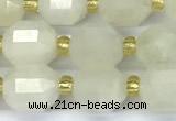 CCB1246 15 inches 7*8mm faceted white moonstone beads