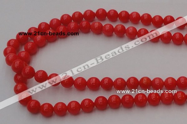 CCB126 15.5 inches 8mm round red coral beads strand wholesale