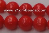 CCB127 15.5 inches 9mm round red coral beads strand wholesale