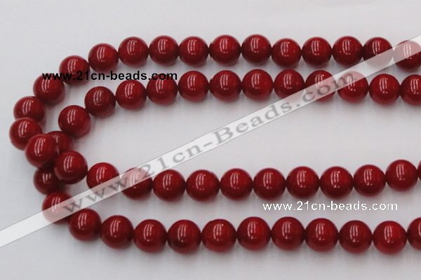 CCB128 15.5 inches 10mm round red coral beads strand wholesale