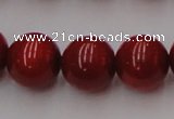 CCB129 15.5 inches 11mm round red coral beads strand wholesale